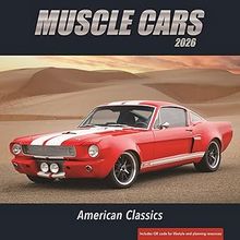 Muscle Cars American Classics 2026 Wall Calendar