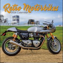 Retro Motorbikes 2026 Wall Calendar