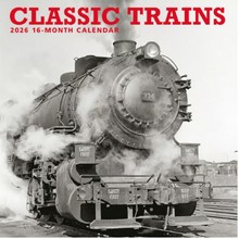Classic Trains 2026 Wall Calendar