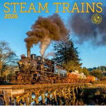 Steam Trains 2026 Wall Calendar