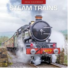 Steam Trains 2026 Wall Calendar