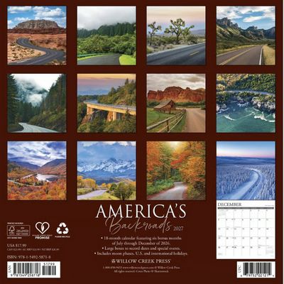America’s Backroads 2027 Wall Calendar