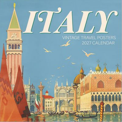 Italy Vintage Travel Posters 2027 Wall Calendar