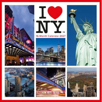 I Love NY Photographs 2027 Wall Calendar