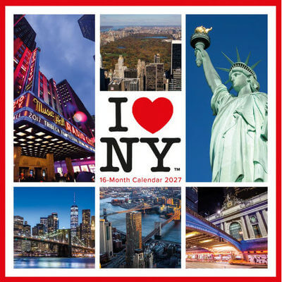 I Love NY Photographs 2027 Mini Wall Calendar