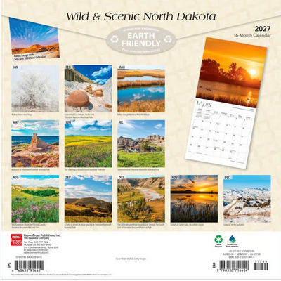 North Dakota 2027 Wall Calendar