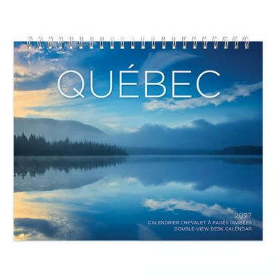 Quebec Double 2027 Easel Desk Calendar French