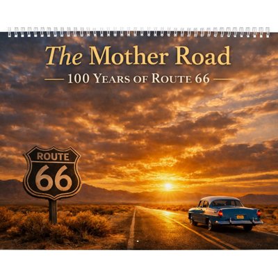 Route 66 Centennial Vintage Mother Road Americana Calendar