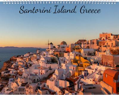 Santorini Island Wall Calendar