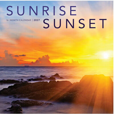 Sunrise Sunset 2027 Wall Calendar