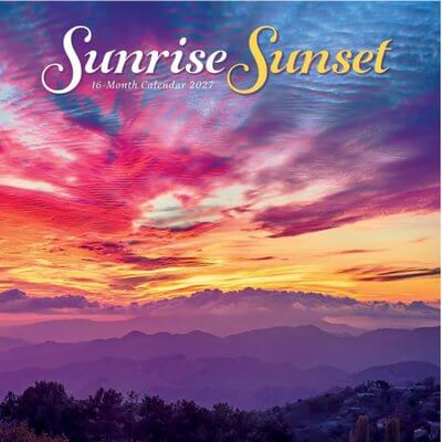 Sunrise Sunset 2027 Wall Calendar