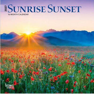 Sunrise Sunset 2027 Mini Wall Calendar