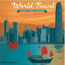 World Travel Classic Travel Posters 2026 Wall Calendar