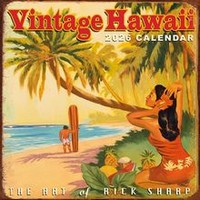 Vintage Hawaii 2026 Deluxe Wall Calendar